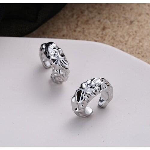 Irregular Pattern Clip Earrings For Women Non-pierced New Trendy Female Design Punk Hot Fashion Lady Party Gift Jewelry BOYULIGE