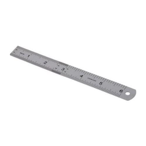 1Pcs Portable Double Side Rulers Stainless Steel Measuring Straight Ruler Tool Measuring Tools 15cm 6 inch