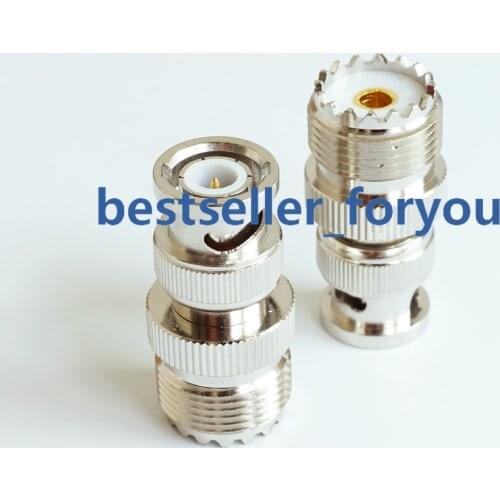 1Piece UHF SO-239 Female SO-239 SO239 Plug To BNC Male Jack RF Adapter Connector PL259