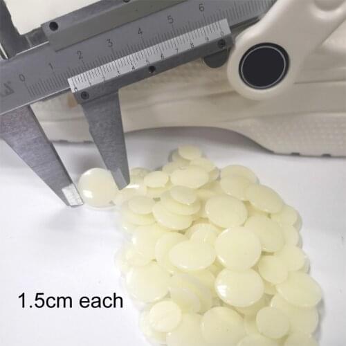 1000pcs plastic button white buckles parts accessories fit for DIY croc sandals shoes shoe Charms 8/10/12/15mm