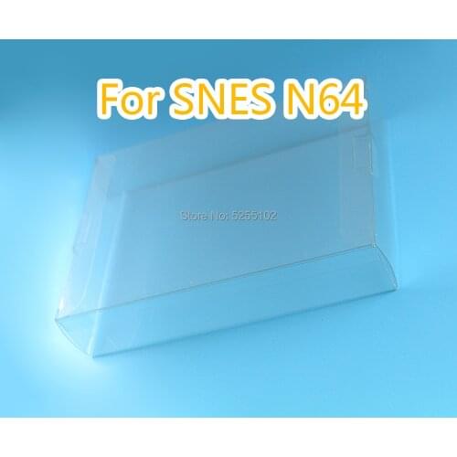 30pcs For Nintendo game boxes Clear transparent for SNES N64 Game box Protector Case CIB games plastic PET Protector