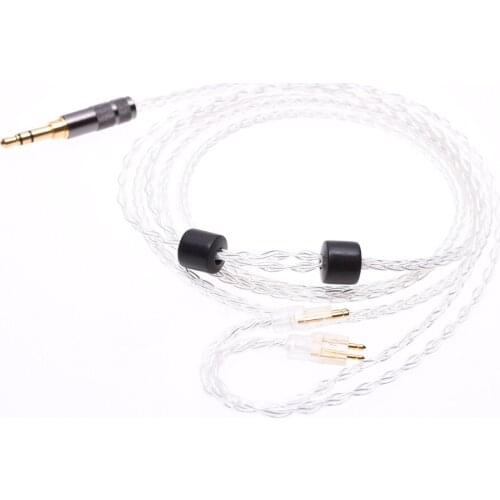 4ft Hi-end 8 Cores 5n Silver Plated Audio Headphone Upgrade Cable Compatible For Fitear MH334 MH335D NH205 togo334p F111