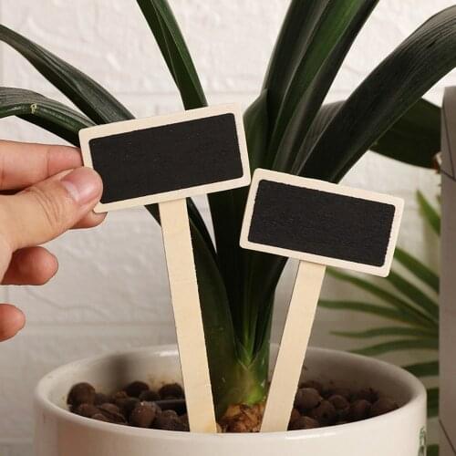 5/20Pcs Durable Mini Wooden Chalkboard Creative Blackboard Signs Garden Flowers and Plants Tags Home Garden Decoration Supplies