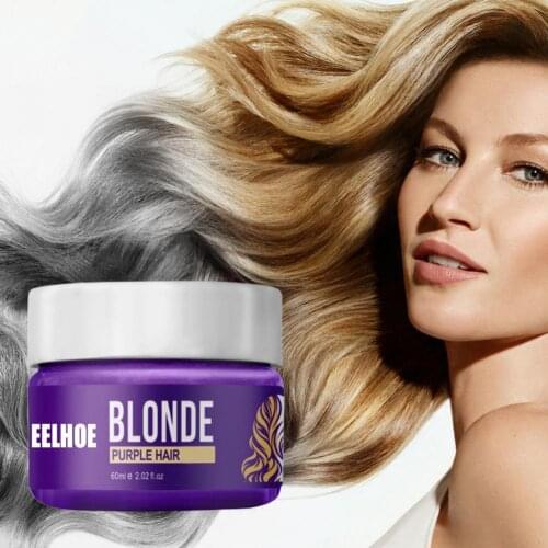 60ml Grey Hair Dye Non-irritating Semi-permanent Haircare Gray Hair Coloring Dye Cream for Salon Hair accessories