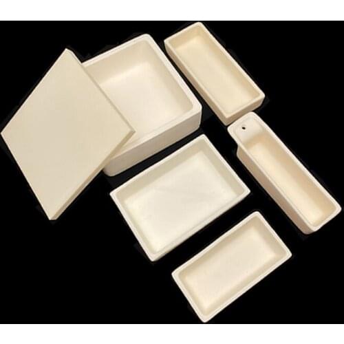 Aluminum oxide combustion boat square corundum crucible boat experiment high temperature resist with coverance of ash dish