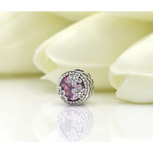 Authentic 925 Sterling Silver Beads New Fashion Dazzling Daisy Cat Eye Beads Fit Original Pandora Bracelet For Women Diy Jewelry