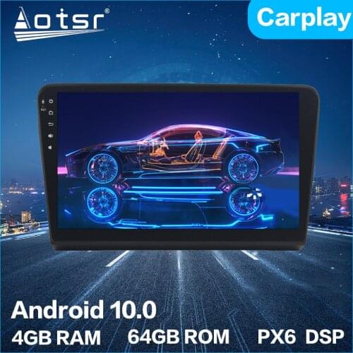 Aotsr Android 10.0 4+64GB Car Radio Player GPS Navigation Car Stereo Multimedia Unit For VW Volkswagen BORA 2012 -15 DSP Carplay