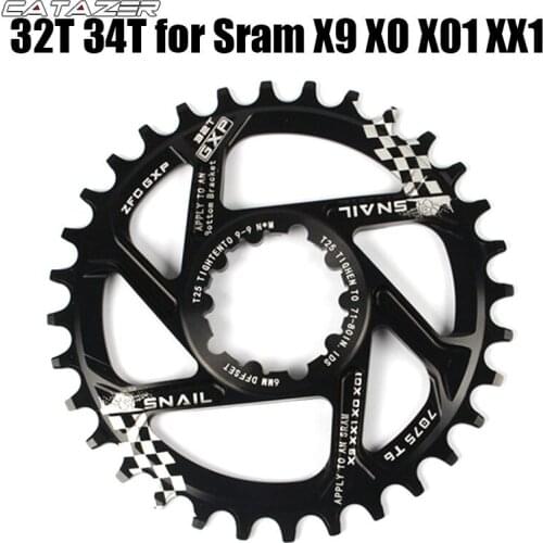 32T 34T 36T 38T 40T X9 X0 XX1 XO1 Bicycle Chainring Central Locking CNC AL7075 Aluminum Mountain Bike Chain Wheel for SRAM GXP