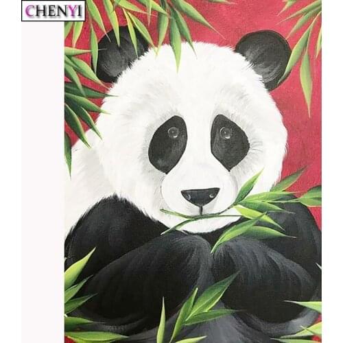 CHENYI 5D Diamond Painting Panda Full Square/Round Drill Animal Paint With Diamonds Embroidery Diy Cross Stitch Kits Home Decor