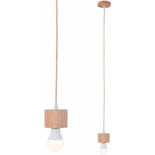 Wooden Square Led Lamp Base E27 Lamp Holder Vintage Retro Pendant Bulb Light Screw E27 Socket