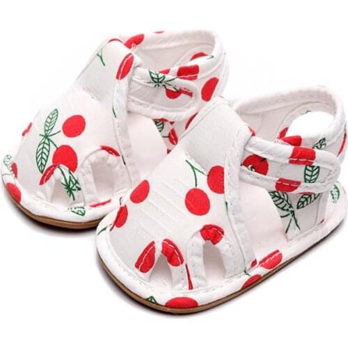 0-2T Newborn Baby Boy Girl Shoes Summer Sandals First Walkers Printed Fruits Non slip Soles Infant Toddler Shoes Footwear 2021