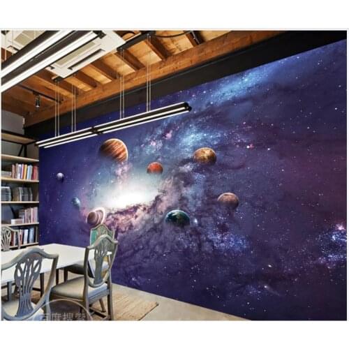 Custom photo wallpaper 3d mural wallpaper for walls 3d Modern Universe Starry Space Stars Mural Wallpaper for living room decor