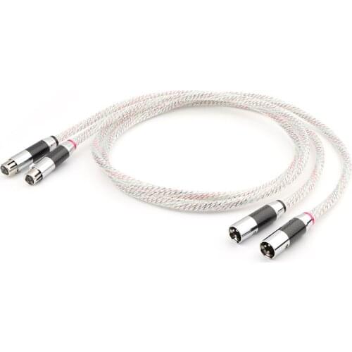 Hifi Audio OCC silver plated XLR Balanced Interconnect Cable 3Pin XLR Male to XLR Female Audio Balanced Cord Cable