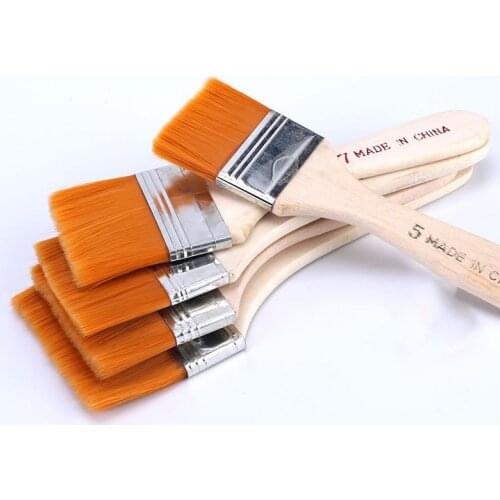 Nylon Hair Painting Brush Oil Watercolor Water Powder Propylene Acrylic Differeent Size Paint Brushes School Art Paint