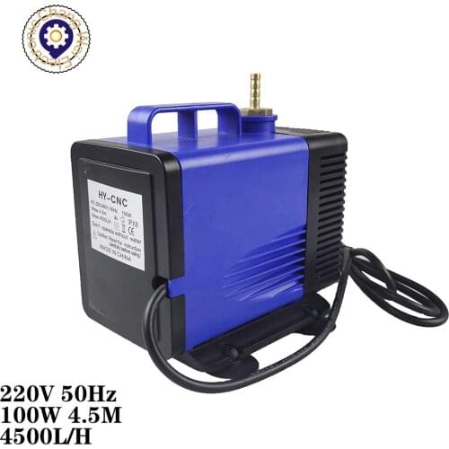 CNC 220V 100W 4.5M 4000L/H Multifunctional submersible pump for spindle Cooling on engraving cutting machine（Free 5m PU tube