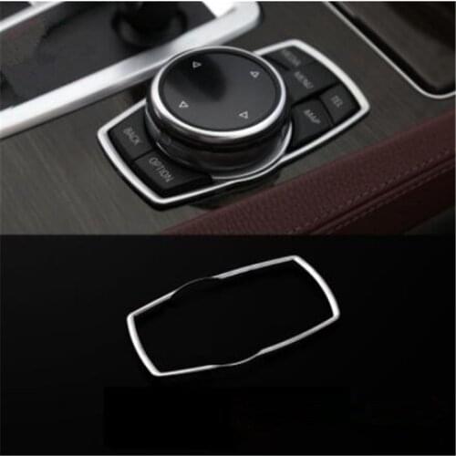 Car Interior Multimedia Buttons Cover Molding Stainless Steel Trim For BMW 1 2 3 4 5 7 Series X1 X3 X4 X5 X6 F10 F11 F07 F30 F31