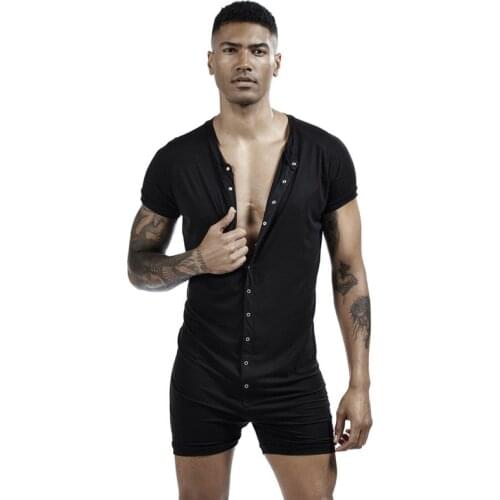 Mens Undershirts Body Shaper Underwear Shapewear Wrestling Singlets Bodysuits Shorts Sleeve Button Jumpsuits Sleepwear Plus Size