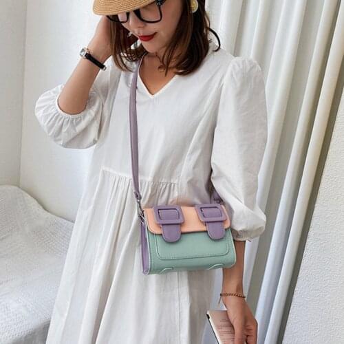 Solid Color Flap Mini Crossbody Versatile Purses and Handbags Simple New PU Leather Womens Designer Shoulder Messenger Bag