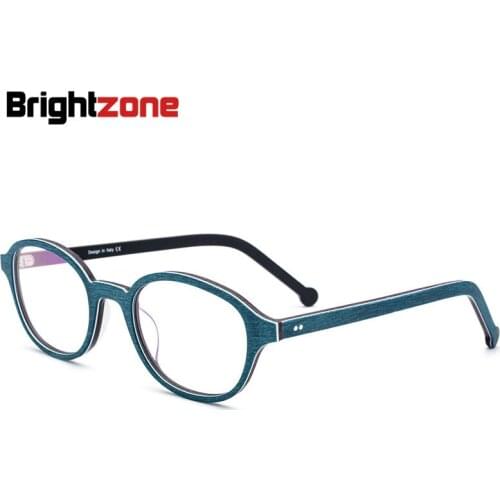 Vintage Acetate Oval Full-rim Glasses Frame Woman Myopia Frame Male Aristotle 3 Colors Spectacle Frame For Men Eyeglasses Gozluk