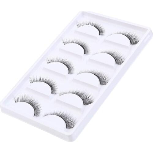 OutTop Eyelashes 5 Pair False Eyelashes Fashion Natural Handmade Long False Black Makeup Eyelash Extension Tools 2018 Sep21