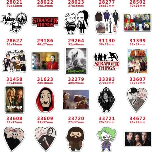 DIY Craft Supplies cartoon character flat back custom planar resins 30 pieces. Halloween resins PR28021