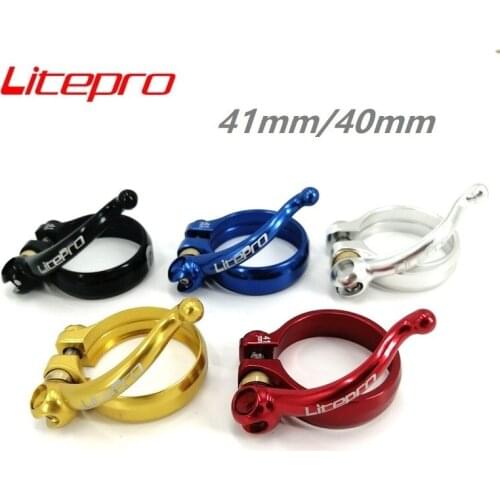 Litepro Seatposts Clamps 41mm 40mm Aluminum Alloy Seat Tube Clamp For Bya412 Sp8 Folding Bike Electric Bicycle