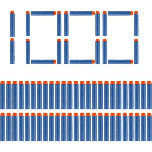 1000PCS For Nerf Bullets Soft Hollow Hole Head 7.2cm Refill Darts Toy Gun Bullets for Nerf Series Blasters Xmas Kid ChildrenGift
