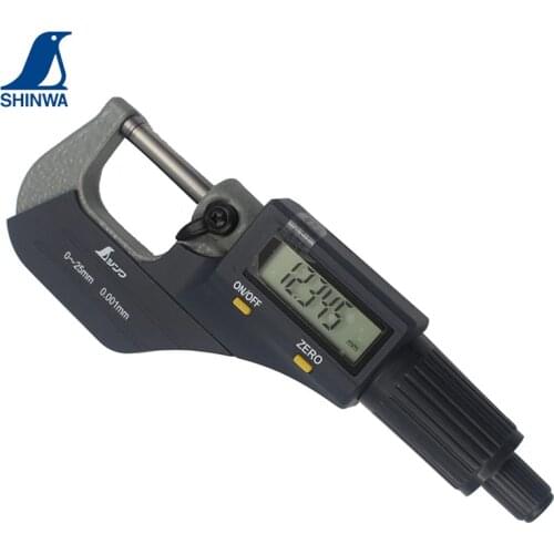 SHINWA Penguin Micrometer Caliper Thickness Measuring Tool Digital Display Available 0-25mm/25-50mm 1PCS