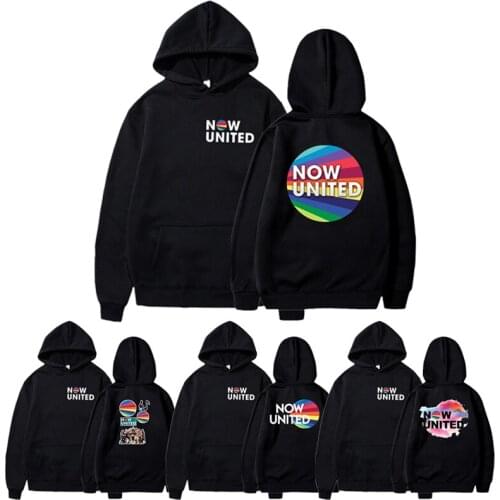 Black 2020 Now United-Better Album Streetwear Women Now United Hoodie Tracksuit Men Oversize Sweatshirts UN Team Hoodie Harajuku