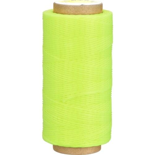 Uxcell Leather Sewing Thread 186 Yards 210D/1mm Polyester Waxed Cord for Manual Sewing, Lime