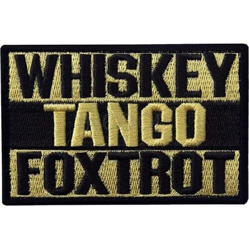 Embroidery Patch Funny Tactical Army Patch Tango Foxtrot Emblem Appliques Military Hook&Loop Fastener Embroidered Badges