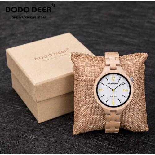Женские часы DODO DEER Wooden Wristwatch For Ladies Women Top Brand ultra-thin Sports Watch Gift Wife Dropshipping Customize