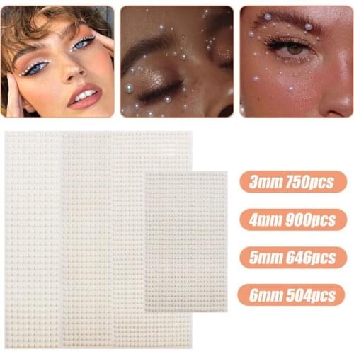 1Sheet Decal Multi Purpose DIY Laptop Stickers Imitation Pearl Self Adhesive Plastic Wall Surface Decorative Round Shape