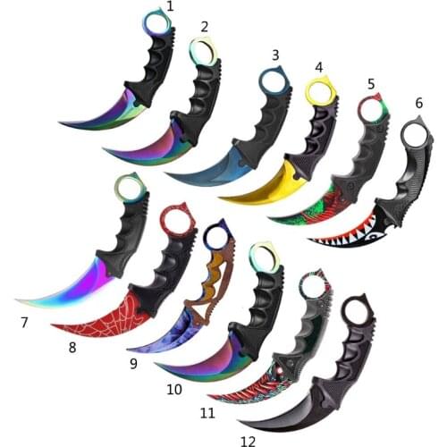 1Pc Colored Skin Claw Knife Fine Car Stickers Personality Creative Sunscreen Waterproof Stickers for Cars PVC Decal 13cm*13cm