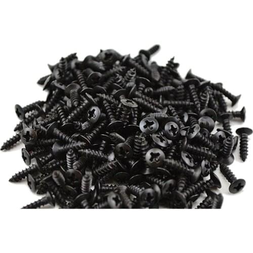 100pcs Black Guitar Pickguard Screws For Fender Strat/Tele Electric Guitar Bass