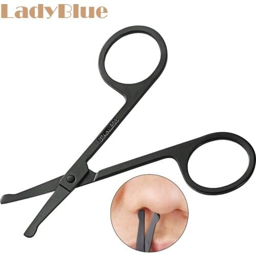 2pc/lot Stainless Steel Makeup Scissors Small Nose Hair Scissor Rounded Eyebrow Eyelashes Epilator Face Hair Removal Tools