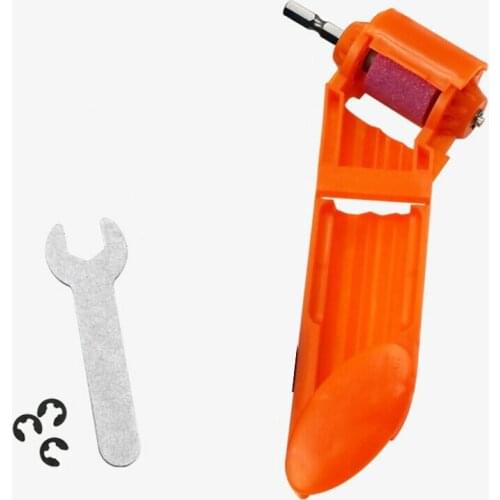 6.35mm New Portable ABS Brown Corundum Grinding Wheel Drill Bit Sharpener Woodworking Electric Drill Power Drive Tool