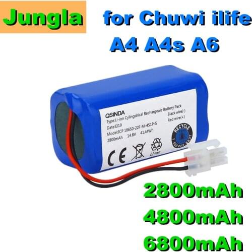 100% original Rechargeable Battery 14.8V 6800mAh robotic vacuum cleaner accessories parts for Chuwi ilife A4 A4s A6