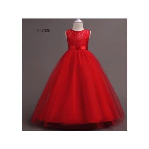 Fashion Girl Clothes Big Girls Dresses for Wedding Teenager Party Princess Costume Kids Sleeveless Chiffon Gown Children dresses