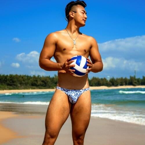 2020 new sexy gay men thong swimwear bikinis hot beach men swimsuits swim briefs shorts low waist man swim trunk bathing suits