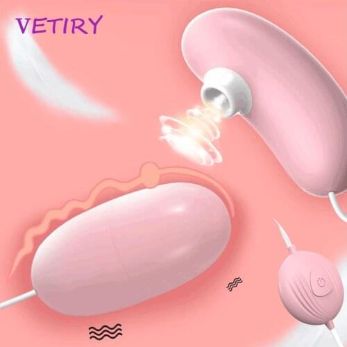 Remote Control Vibrating Egg Nipple Sucker Vagina Sucking Vibrator Anal Clitoris Massage G Spot Stimulator Sex Toys for Women