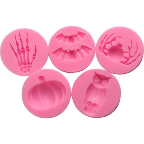 Halloween Shape Silicone Cake Molds Gothic Silicone Mold Sugar Cake Mold Spider Chocolate Candy Kitchen Baking Tools