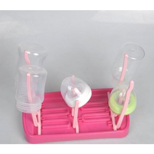 Bottle Dry Rack Baby Bottle Drain Drying Racks Blue Pink Baby Bottle Cleaning Dryer Drainer Storage Safe Drying Rack
