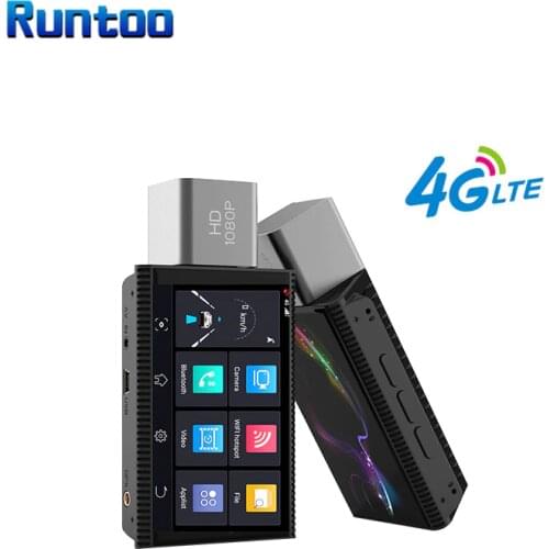 RUNTOO Dash Cam Android 8.1 4G WIFI Dual Lens Car Camera 1080P Night Vision Mini Dashcam 3 Inch IPS Screen DVR