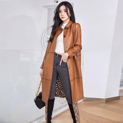 High Quality Genuine Sheepskin Leather Jackets Women Spring Autumn 2020 Female Jacket Real Leather Coats Chaqueta Mujer Zjt1435