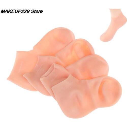 1Pair Silicone Moisturizing Spa Gel Heel Socks Exfoliating And Preventing Dryness Foot Skin Rejuvenation Foot Care Elastic Sock
