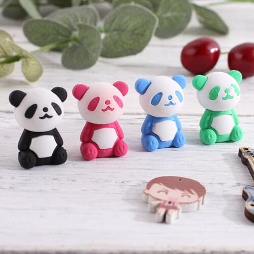 1PCS Cute Kawaii Pencil Cartoon Panda Novelty School Office Stationery Supply Pretty Sweet Lovely Animal Rubber Eraser For Kids