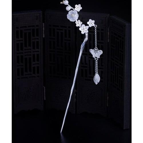 1pcs Ancient Style Step Shake Hairpin Womens Tassel Hair Stick for Hanfu Headdress Daily Decor Accessories Women Girl Gift