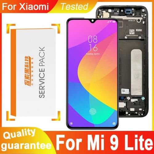 100% Tested OLED Display 6.39" For Xiaomi Mi 9 Lite LCD Display Touch Screen Digitizer Assembly For XiaomiMi CC9 LCD Screen