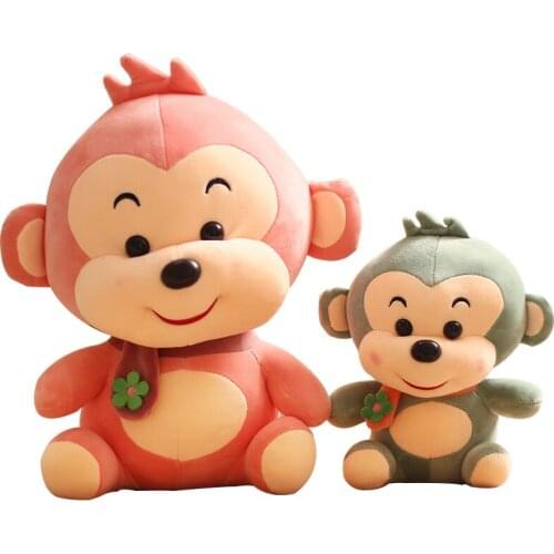 23-55cm 4 Colors Cute Monkey Stuffed Plush Toy Animal Sitting Monkey Doll Baby Gift Present Soft Dolls for Girls